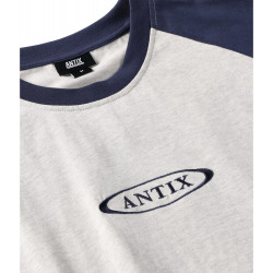 Antix Simplex Raglan Organic T-Shirt Heather Grey Navy