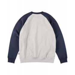 Antix Simplex Raglan Organic Sweatshirt Heather Grey Navy